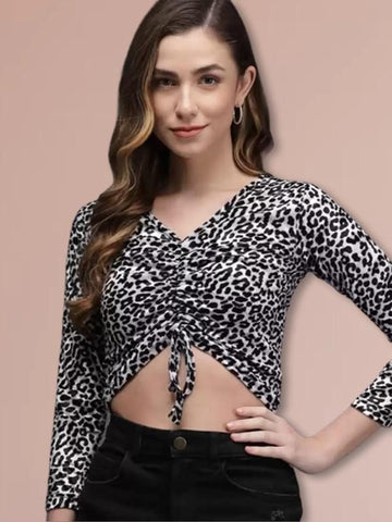 Darzi Women's Velvet Printed Tops Roposo Clout